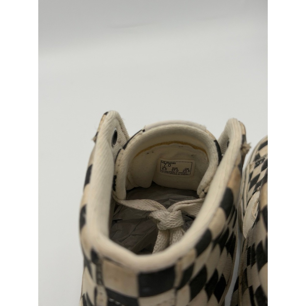 Vans Womens Black White Sk8-Hi Tapered Sneakers Checkerboard Lace Up Outdoor 7 - Picture 6 of 7